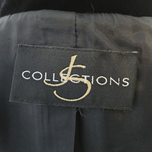 𝅺Vtg Satin Stripped Velvet Y2K Classic Tailored Rockabilly Jacket Blazer Sz 12 - Picture 8 of 11